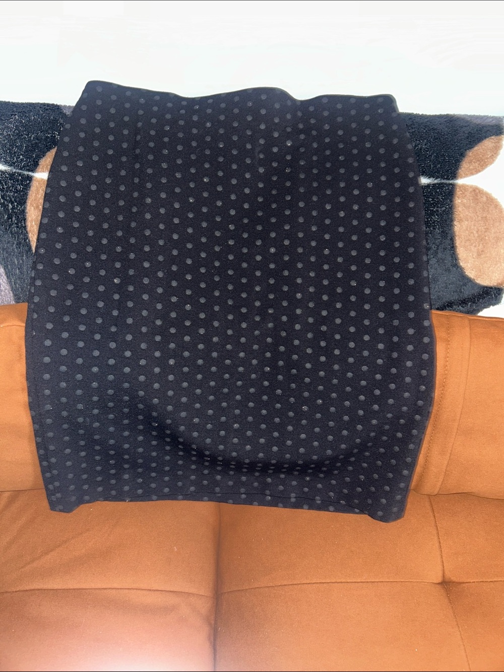 Premise Black polka Dot-Texture Pencil Skirt